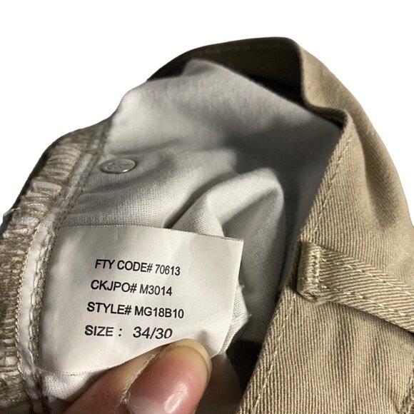 Calvin Klein Jeans Men's Straight Leg Tan Chino Pants - Picture 8 of 9